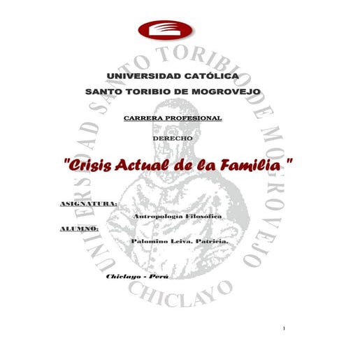Crisis Actual De La Familia | PDF
