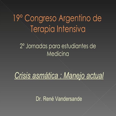 Crisis asmática manejo actual