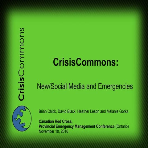 New/Social Media & Emergencies