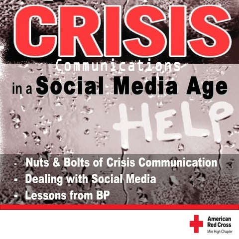 Crisis Communications in a Social Media Age