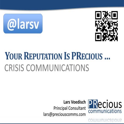 Managing crisis communications – the role of faculty marketing managers