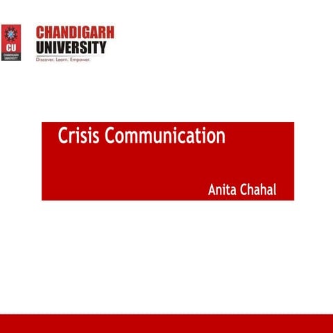 Crisis communication