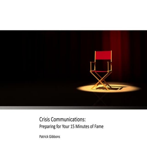 Crisis Communications