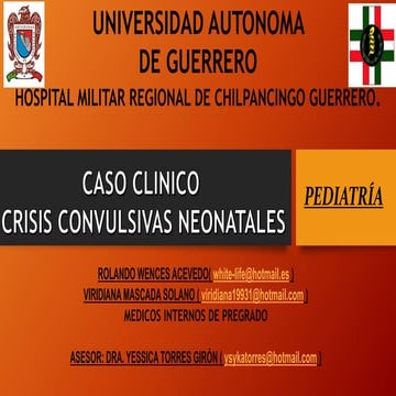 Crisis convulsivas neonatales