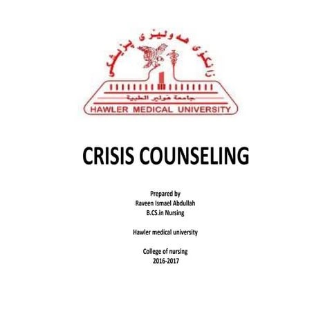 Crisis counseling 