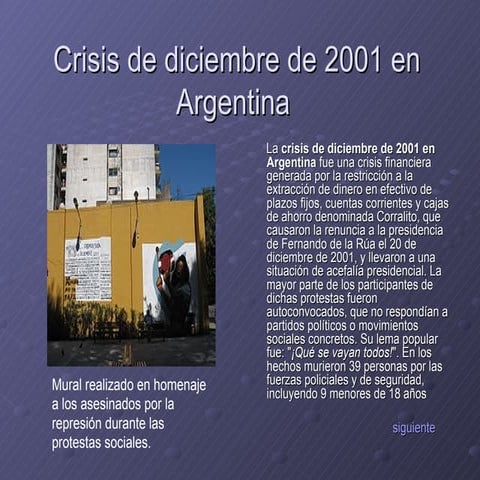 Crisis de diciembre de 2001 en argentina | PPT