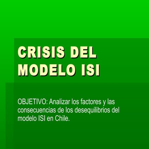 Crisis del modelo isi