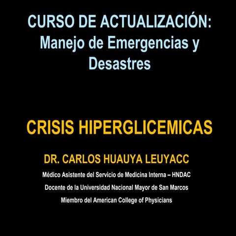 Crisis hiperglicemicas