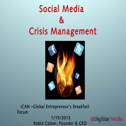 Social Media & Crisis Management