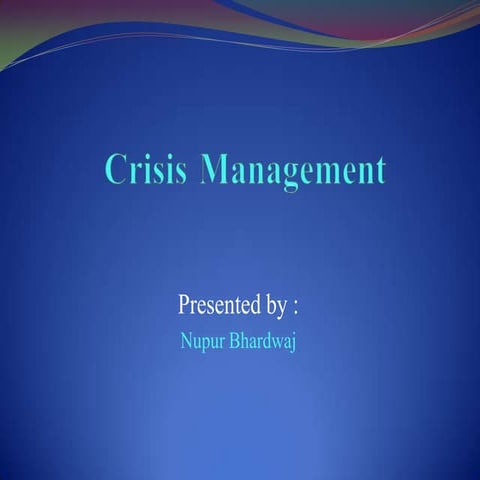 Crisis management - Types and Examples