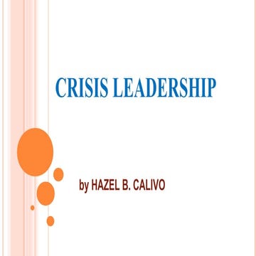 CRISIS LEADERSHIP