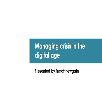 Crisis management   matthewgain.com version