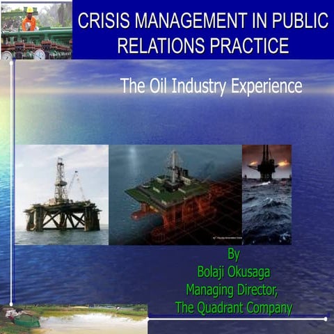 Crisis management in public relations   bolaji okusaga