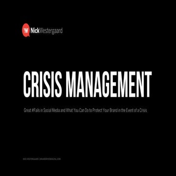 Crisis Management in Social Media Marketing
