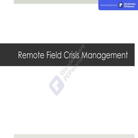 CRISIS MANAGMENT: causes, consequences and remedies