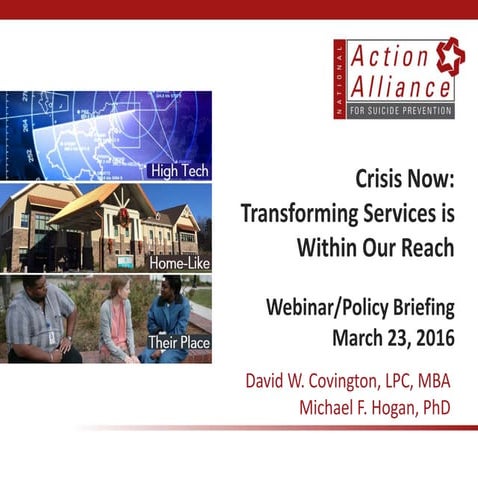 Crisis Now Webinar Policy Briefing 2016 