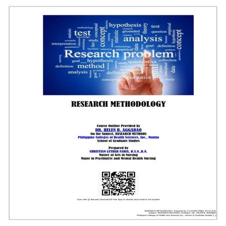 CRIS LUTHER's RESEARCH METHODOLOGIES COMPILATION