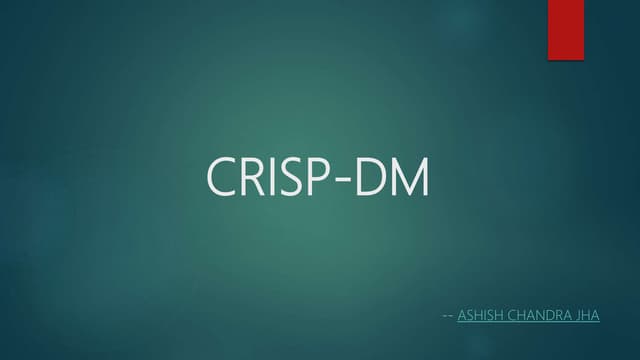 Data Mining Technique - CRISP-DM