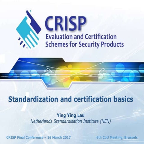 Standardisation and certification basics