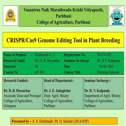 CRISPR (Clustered Regularly Interspaced Short Palindromic Repeats)