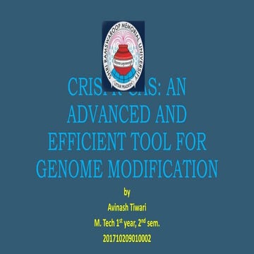 Crispr cas:an advance and efficient tool for genome modification