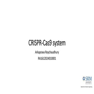 CRISPR-Cas9 mediated genome editing : A comprehensive review with zebrafish a...