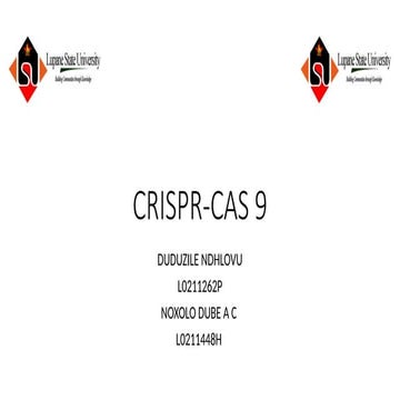 Gene Editing tool CRISPR-Cas9 Presantations
