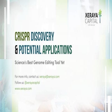 CRISPR: Discovery & Potential Applications