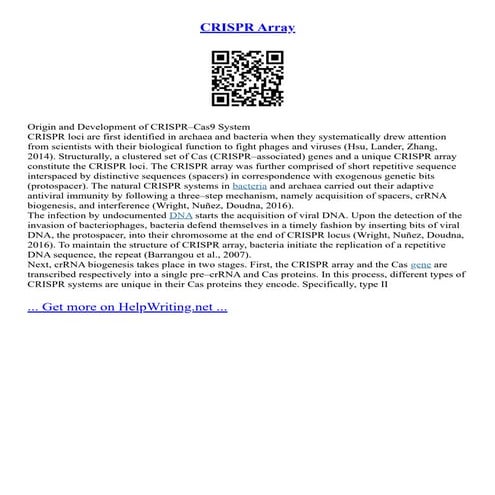CRISPR Array