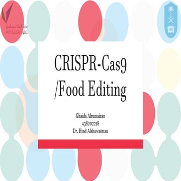 Crispr-cas9 food editing (genetic)