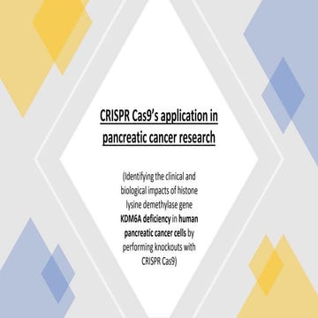 Crispr cas9 in pancreatic cancer