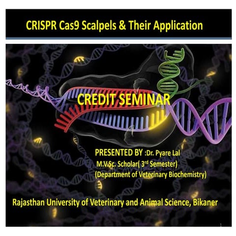 Crispr cas9 scalpels and their application