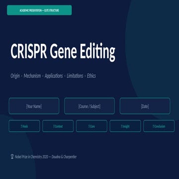CRISPR AND ITS APPLICATION in modern era | PPTX