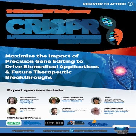 2nd CRISPR Precision Genome Editing congress Berlin 2017 Agenda