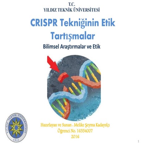 Crispr tekniğinn etiklik tartışmaları melike şeyma kadayıfçı