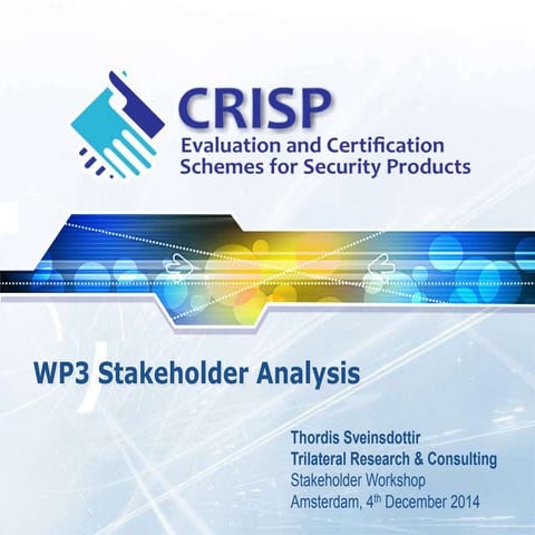 CRISP Stakeholder Analysis