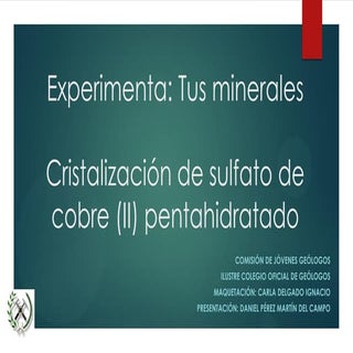 Cristalización de sulfato de cobre