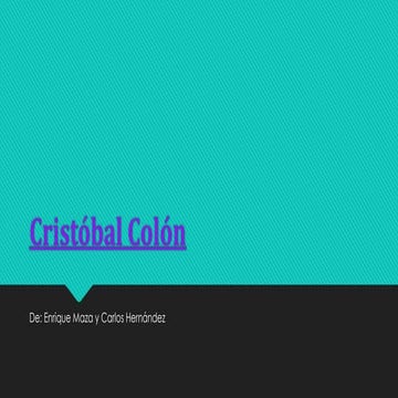 Cristóbal colón