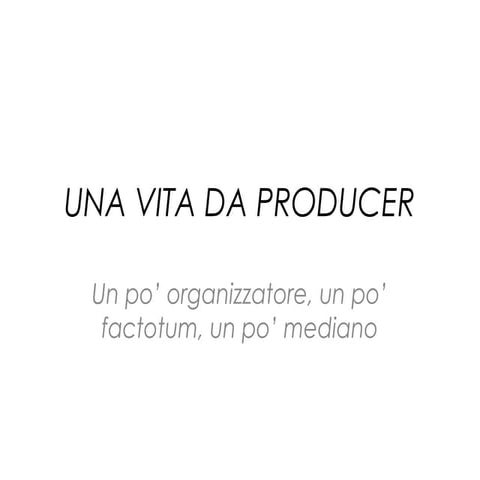 Una vita da Producer (Fabio Cristi)