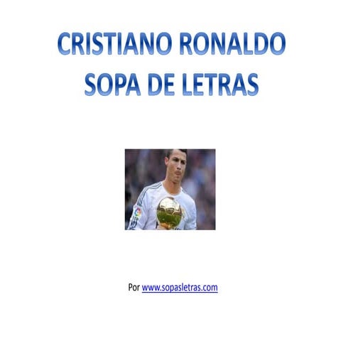 Cristiano Ronaldo Sopa de Letras | PPTX