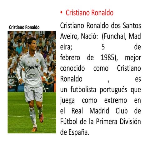 Cristiano ronaldo diapositivas
