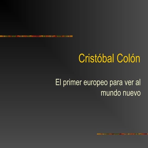 Cristobal Colon y el descubrimiento de America