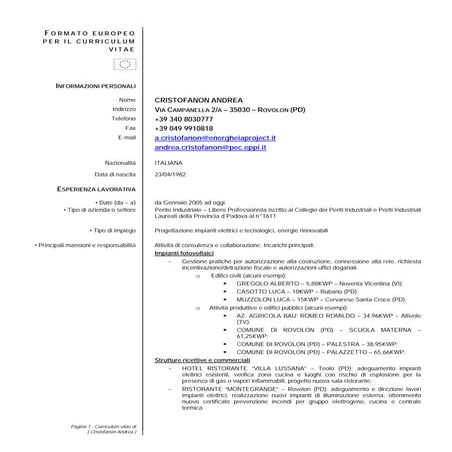 Cristofanon Andrea - Curriculum Vitae - Nov.2013