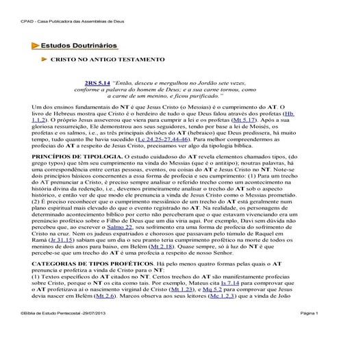 Cristo no antigo testamento