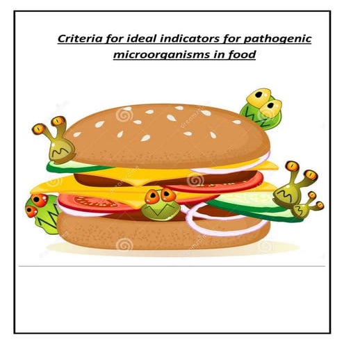 Criteria for ideal indicators for pathogenic microorganisms in food