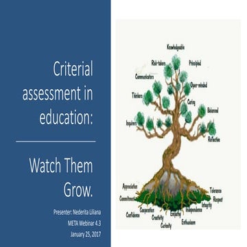 Criterial assessment   watch them grow