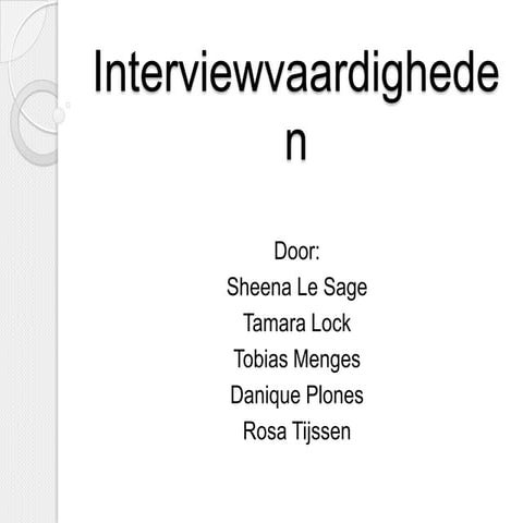 Criteria voor interview