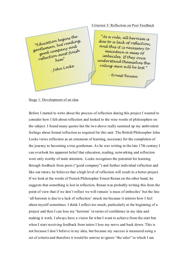Criterion essay