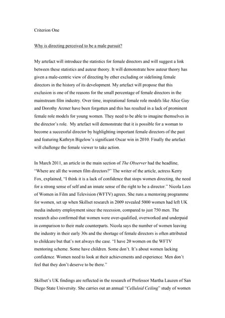 criterion essay