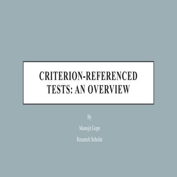 Criterion Reference Tests.pptx